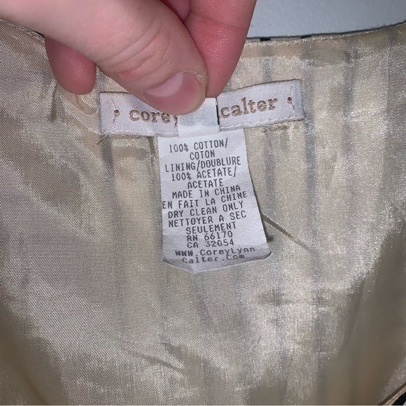 Corey Lynn Calter Corset Dress Size 6 US Ivory  Black‎ Lace Up Anthropologie - Picture 13 of 16